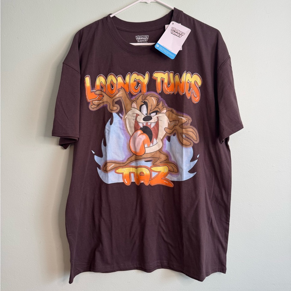 Warner Bros. Looney Tunes Taz Brown Tshirt (XL)
